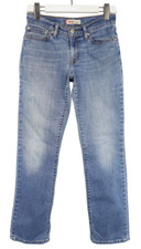 Levi's 10528 Straight Jeans Damen W29/L30 Niedrige Taille Zip Fade Effekt