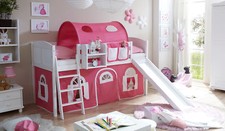 Hochbett mit Rutsche Ekki