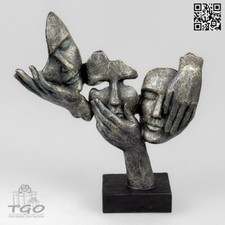 Formano Büste Paar aus Kunststein antikfarbener 34cm-716040