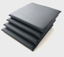 4x Sitzkissen Sitzauflage Polster Skai Outdoor Antirutsch 40x40x3 cm anthrazit