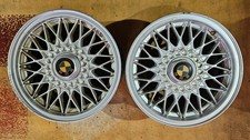 BMW E30 15 Zoll Alufelgen Kreuzspeiche 7x15 4x100 ET24 1179066 mit Nabendeckel