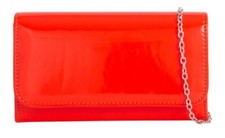Damen uni lackleder clutch - lackleder,