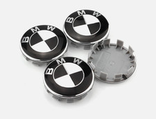 4x 60mm BMW Nabendeckel Schwarz Felgendeckel Radnabendeckel Felgenkappen