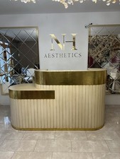 Luxus Ladentheke/Bar Extra Anfertigung Massiv Holz mit Blattgold.