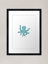 Oktopus gerahmter Kunstdruck