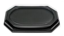 10 Catering- Trays schwarz mit DECKEL, 560x380x90mm, Partyplatten Servierplatten