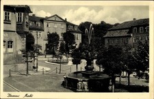 Ak Ilmenau in Thüringen, Marktplatz, Brunnen, Bäume,  Gebäude - 4732365