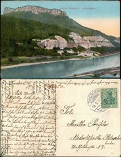 Ansichtskarte Porschdorf-Bad Schandau Lilienstein, Bergbau 1913