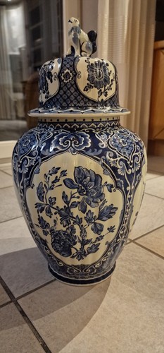 Große deckelvase boch delfts - boch,