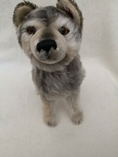 steiff 666995 - Grauer Wolf Gray Wolf Mohair Webpelz grau/weiß stehend nf Nordam