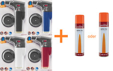 4x Flame Torch Sturmfeuerzeug