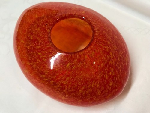Orangerote flache ovale - orangerote,
