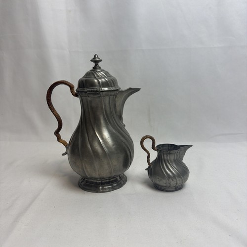 Antike zinn kaffeekanne - 2x,