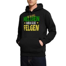 Echte Helden Fahren Gelbe Felgen Spruch Traktor Männer Premium Bio Hoodie