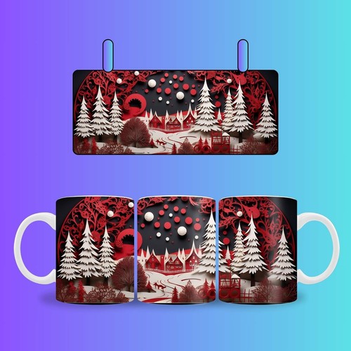 Kaffeetasse weihnacht motiv - kaffeetasse, 3d
