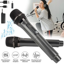 2 Stück Mikrofon Set Drahtlos Mikrofon,Kabellose Karaoke Mikrofon Hochzeit Party