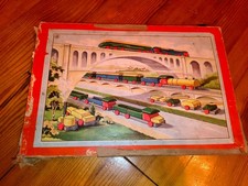 Altes Holzspielzeug Zug  Wagon Holzbaukasten