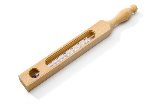 Echtholz badethermometer 25cm - badethermometer,