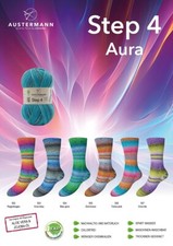 "Austermann Step 4 Aurora" 100g Sockenwolle mit Aloe Vera & Jojoba-Öl