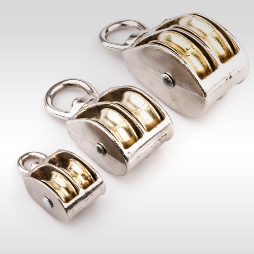 Seilrolle doppelt vernickelt