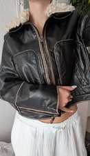 Neue Kunstlederjacke Mit Kunstfellkragen Gr.Xs Amisu