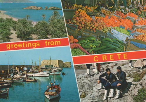 Alte ansichtskarte kreta - ansichtskarte,