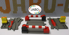 (R4/9) Lego Duplo Bahnübergang Weiche Richtungswechsel alt dunkelgrau Eisenbahn