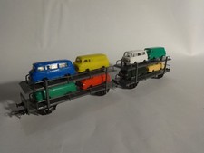 H0 Dahmer/ VEB Bernburg Doppel - Autotransportwagen -  8  Barkas B 1000