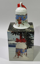 Vintage Hutschenreuther Weihnachtsglocke 1990 Flussland Porzellan Glocke HL13