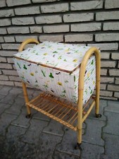 50er MIDCENTURY :  sehr seltener großer Nähkasten ~ 1950  auf Rollen