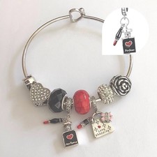 Charm Anhänger „Parfum“ u. „Love Shopping“ + Accessoires mit Spangen Armband 🎀