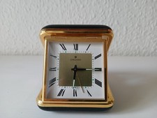 Junghans Vintage Reisewecker Etui in braunen Leder neuwertiger Zustand