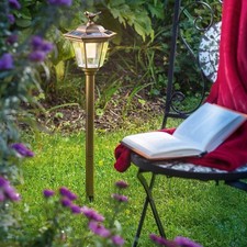 LED Solar Standleuchte Solarlampe Garten Laterne Solarleuchte Gartenleuchte Akku