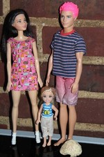 MATTEL PUPPE -171- KEN mit PERÜCKE 2 HAARFARBEN BARBIE CHELSEA JUNGE FAMILIE TOP