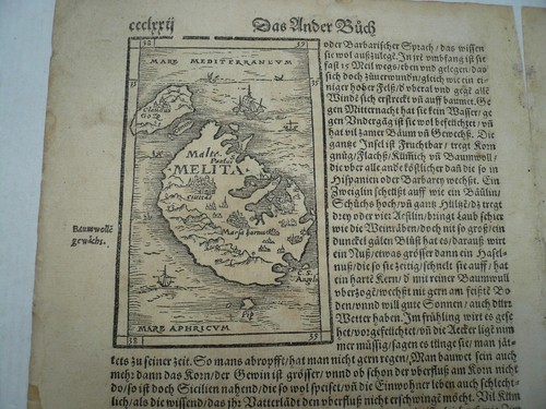 Malta anno 1560 woodcut - anno, 1560,