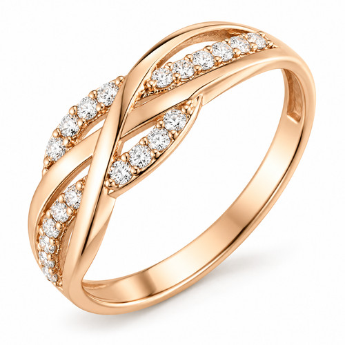 14k 585 rotgoldring - rotgoldring, mit