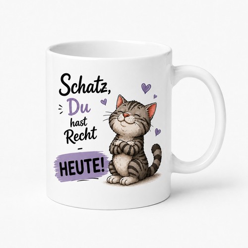 Geschenkidee tasse schatz - schatz, "du