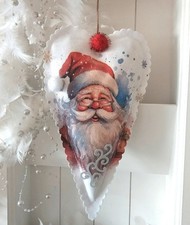 Deko Herz Weihnachtsmann