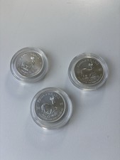 3 x 1 Unze Silber Krügerrand 2018 – Südafrika – original gekapselt