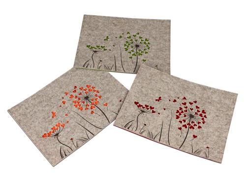 Platzset filz 30x40 - platzset, grau
