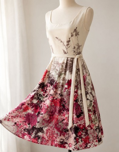 Sommerkleid creme pink