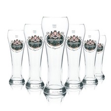 6x Herrnbräu Weißbierglas
