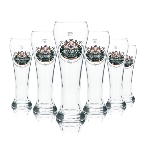 Herrnbräu weißbierglas - 6x,