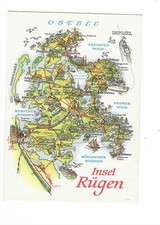 N400 AK Landkarte Insel Rügen  ungelaufen 1978