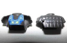 04083, 2x Rüstung, Panzerung, Oberteil, Samurai, Mongole, anthrazit, bedruckt