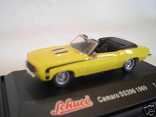 Modellautos PKW Schuco 1:87 Chevrolet Camaro SS 396 Cabrio 1969 gelb  NEU H0