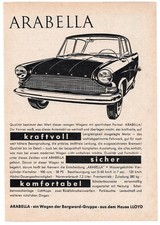 Werbung Borgward Arabella 1956 - Oldtimer - Lloyd