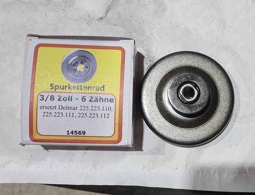 Spurkettenrad zoll 6 - 3/8,