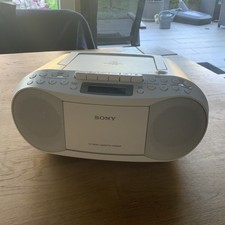 SONY CFD-S70 weiß CD-/ Kassette Radiorecorder AM FM / Kopfhörer Eingang Klinke 