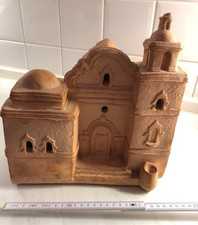 Mexikanische Kirche aus Ton, El Paso, Deko, 1985